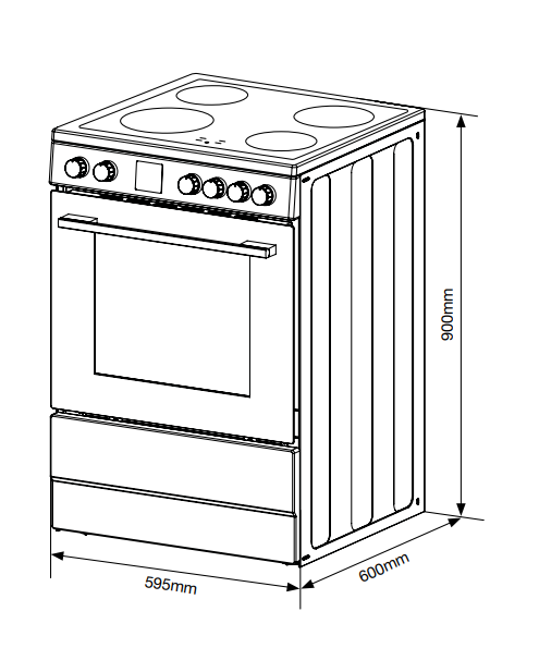 Belling 60cm Freestanding Electric Oven BFS60SCCER - Clearance Discount