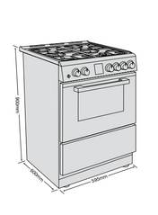 Belling 60cm Dual Fuel Freestanding Electric Oven BFS60SCDF - Clearance Discount