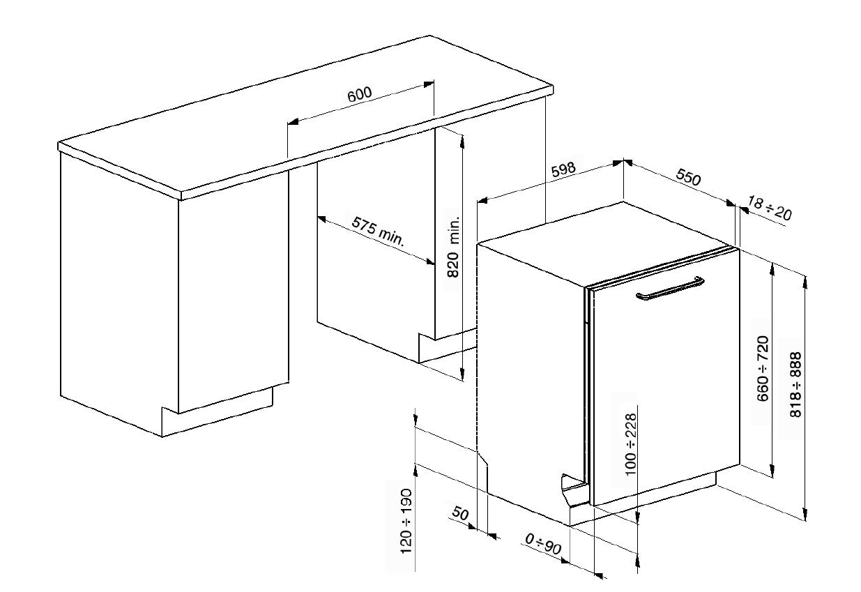 Smeg Fully Integrated Dishwasher DWAFI6314-2  - Carton Damage Discount