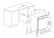 Smeg Semi Integrated Dishwasher DWAI6214X2- Carton Damaged Discount