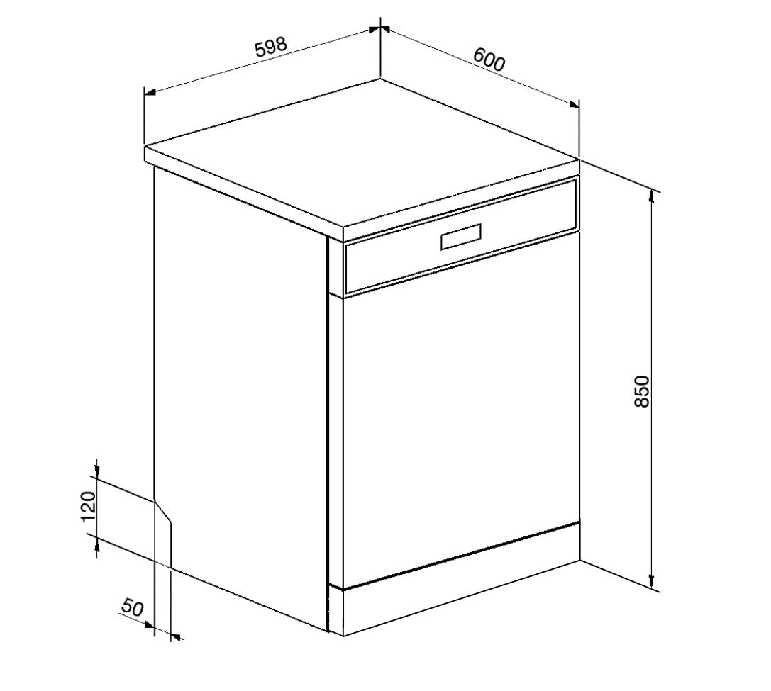 Smeg White Freestanding Dishwasher DWA6314W2 - Ex Display Discount