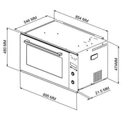 Euro 90cm Built In Oven EO900LSX - Factory Seconds