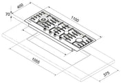 Kleenmaid 110cm Flush Mount Gas Cooktop GCT11030 - Carton Damage Discount