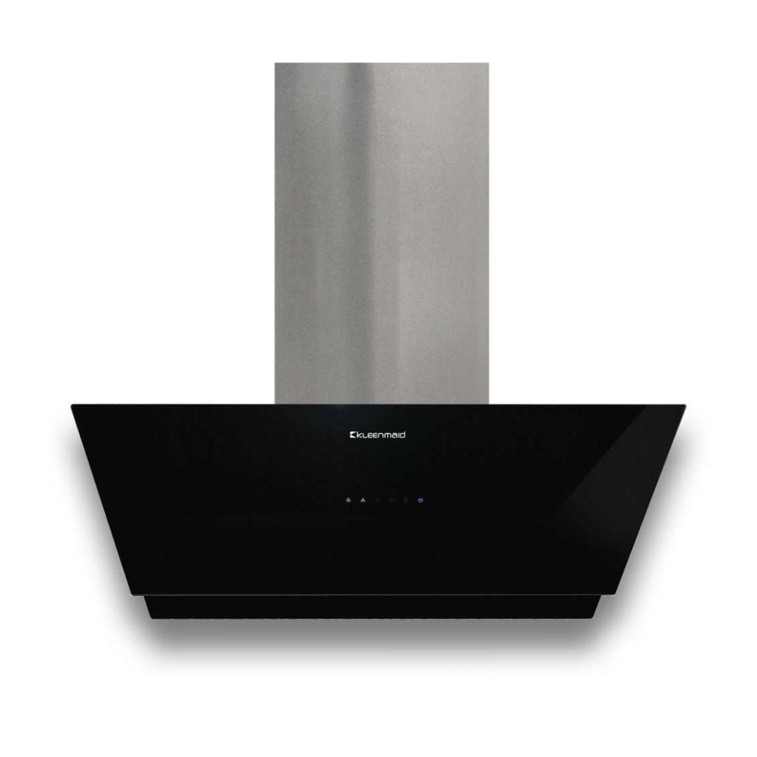 Kleenmaid 90cm Vertical Black Glass Wall Mounted Rangehood RHGV90