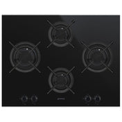 Smeg 65cm Dolce Stil Novo Black Glass Gas Cooktop PV664LCNXAU - Factory Seconds