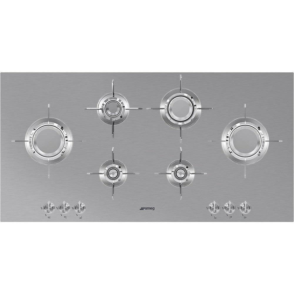 Smeg Stainless Steel 100cm Blade Flame Gas Cooktop PXL6106AU - Factory Seconds