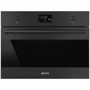 Smeg 60cm Matte Black Classic Compact Speed Microwave Oven SOA4302M1N - Factory Seconds