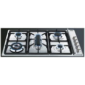 Smeg 90cm Stainless Steel Gas Cooktop CIR93AXS3 - Factory Seconds