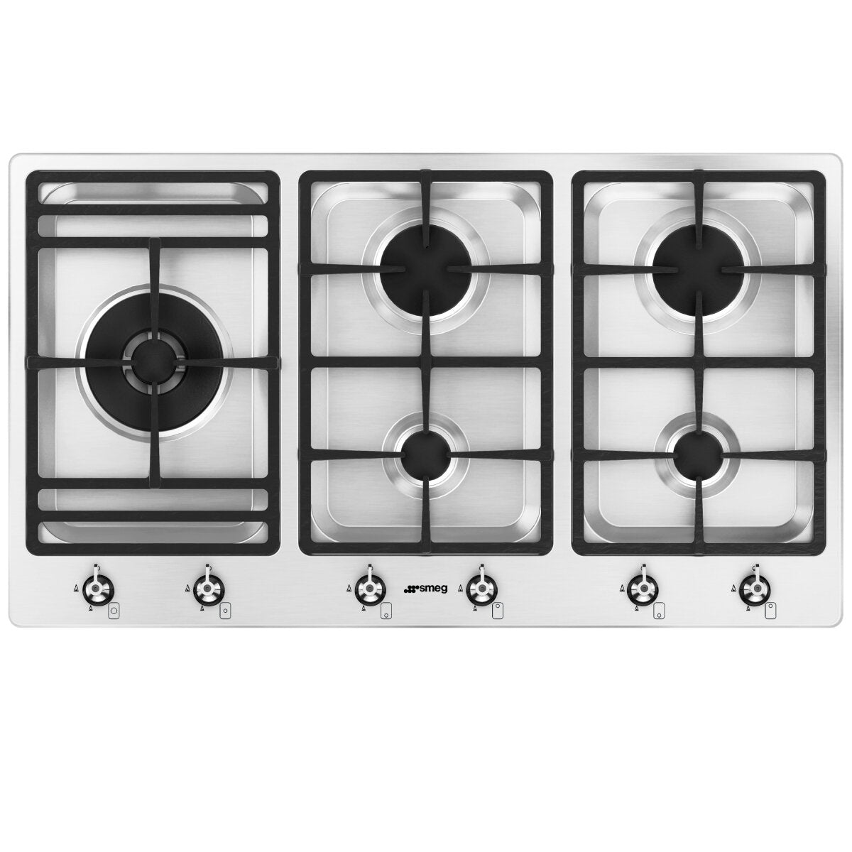 Smeg 90cm Stainless Steel Gas Cooktop PSA9062 - Carton Damage